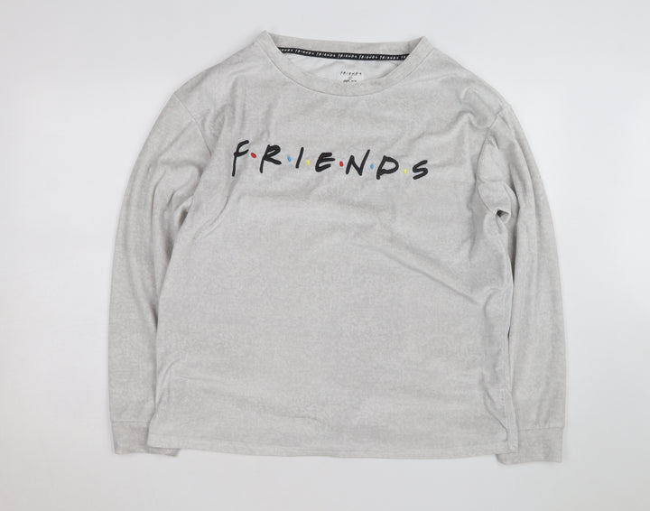 Friends Women's Grey Crew Neck Long Sleeve Pullover Jumper L