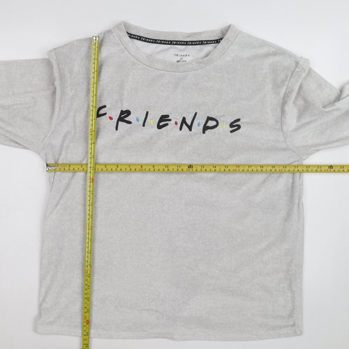 Friends Women's Grey Crew Neck Long Sleeve Pullover Jumper L