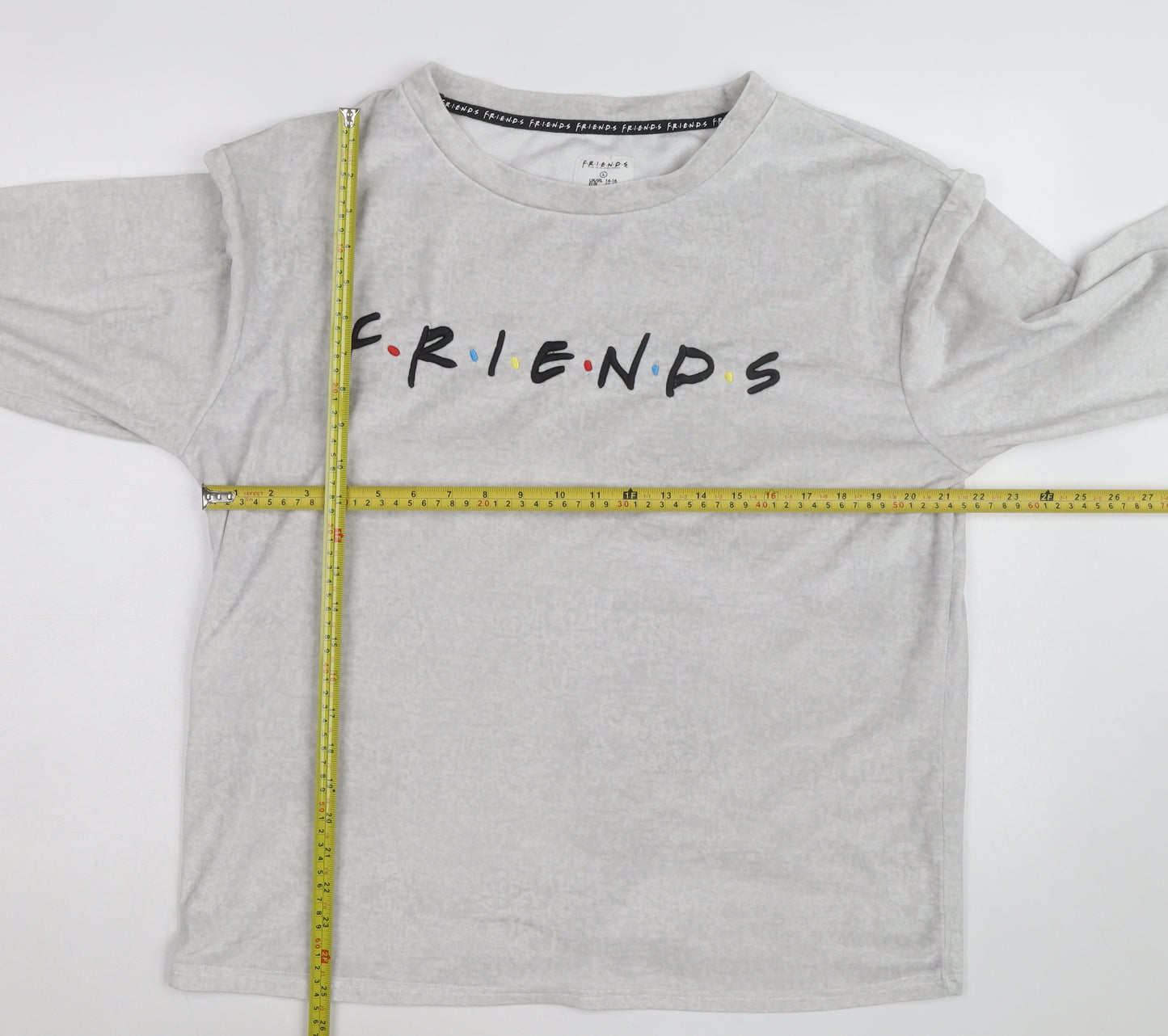 Friends Women's Grey Crew Neck Long Sleeve Pullover Jumper L