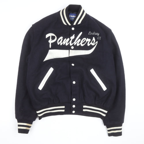 Holloway Men’s Blue Wool Varsity College Jacket Size M Retro USA