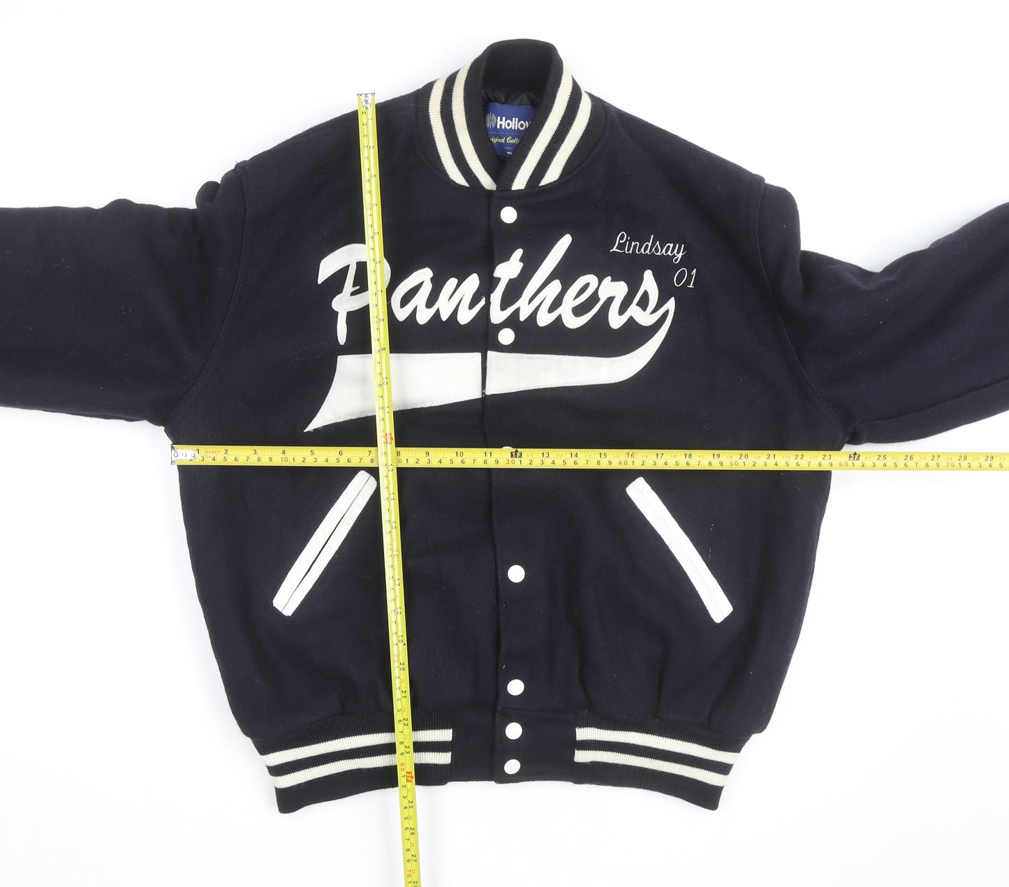 Holloway Men’s Blue Wool Varsity College Jacket Size M Retro USA
