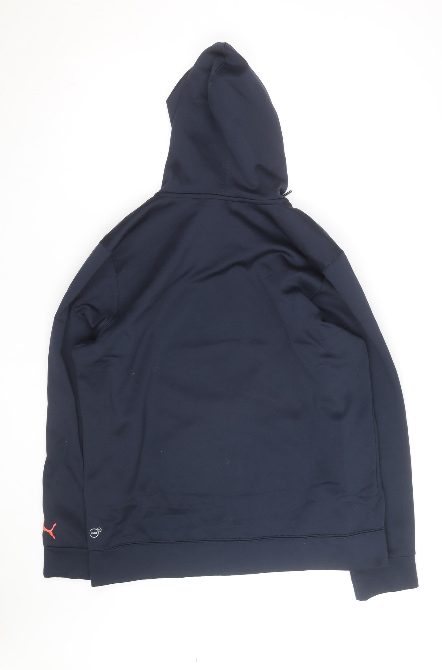 Puma Mens Blue Full Zip Hoodie Size L Sports Fleece Sweatshirt
