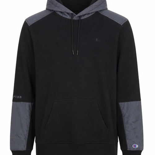 Champion Men’s Black Pullover Hoodie L Fleece Hooded Sweatshirt
