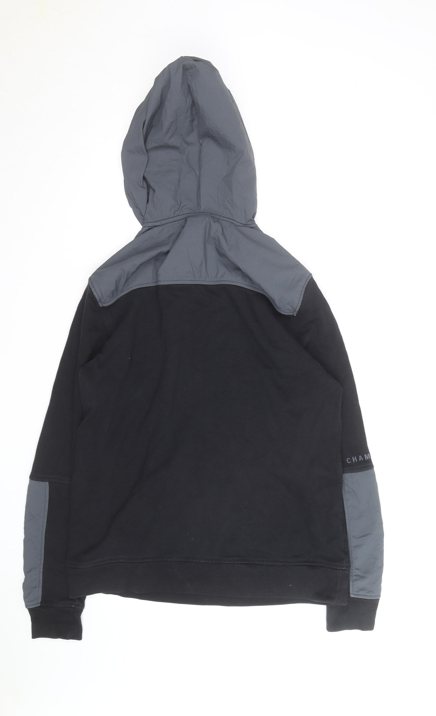 Champion Men’s Black Pullover Hoodie L Fleece Hooded Sweatshirt