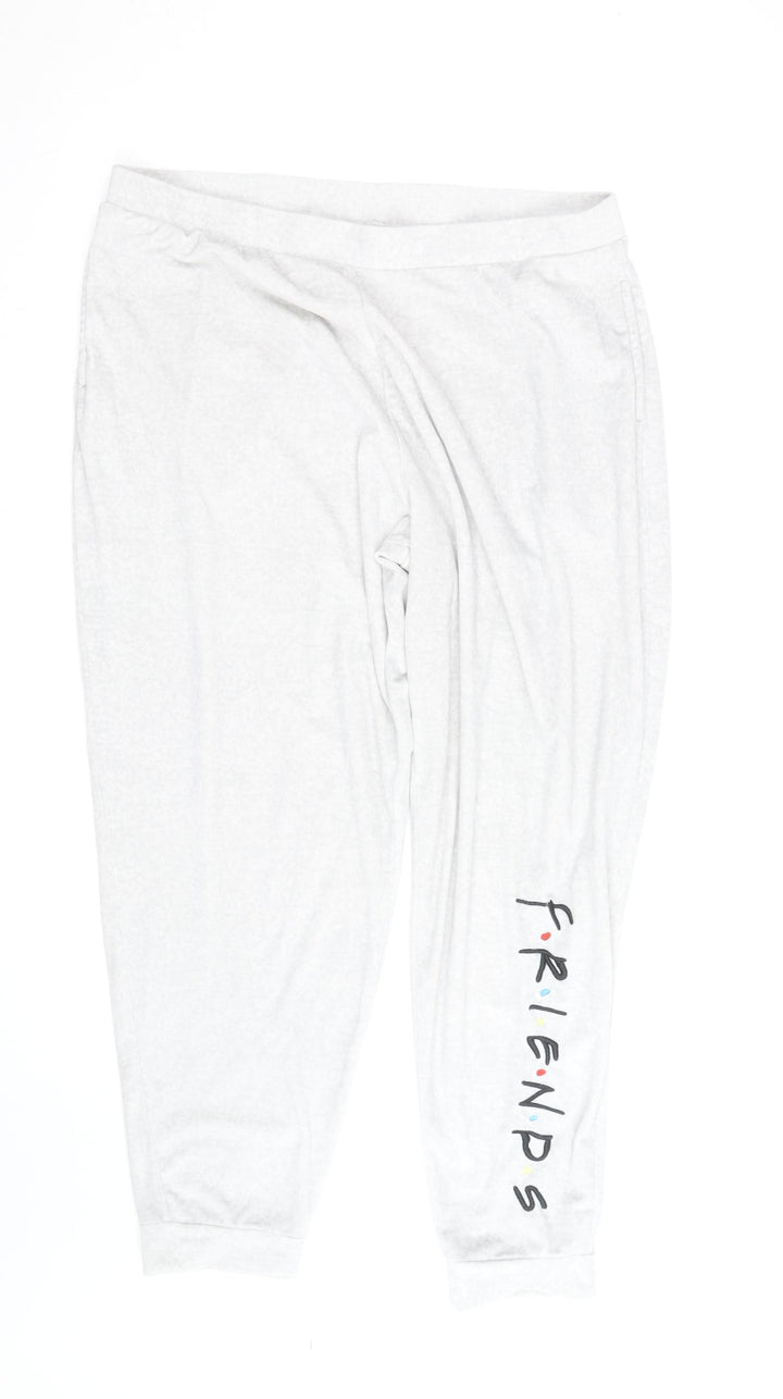 Friends Womens Ivory XL Jogger Lounge Trousers