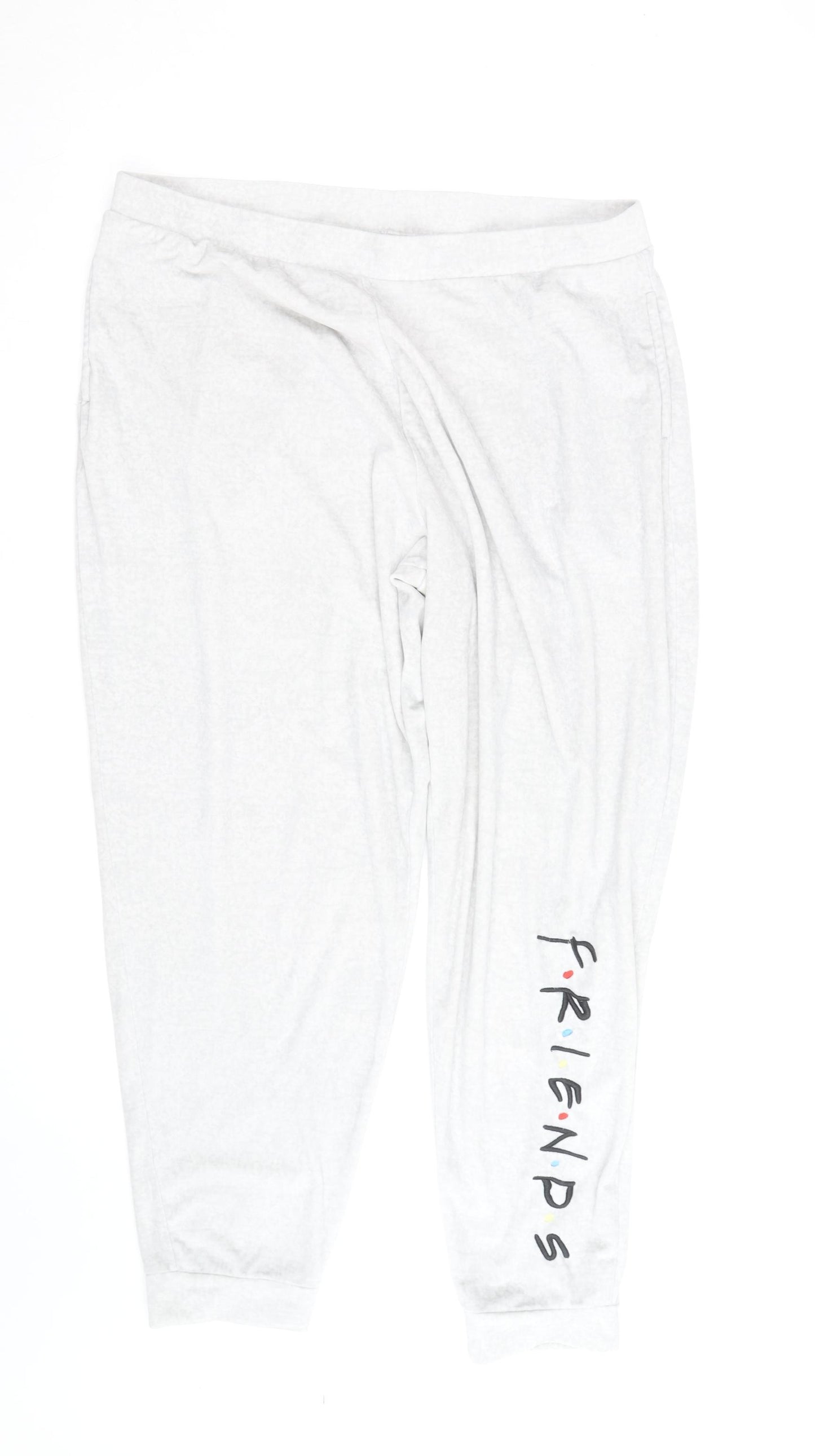 Friends Womens Ivory XL Jogger Lounge Trousers