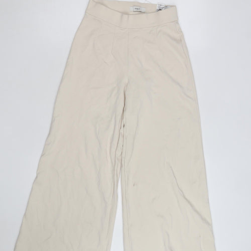 Marks and Spencer Women’s Beige Wide-Leg Trousers Size 6