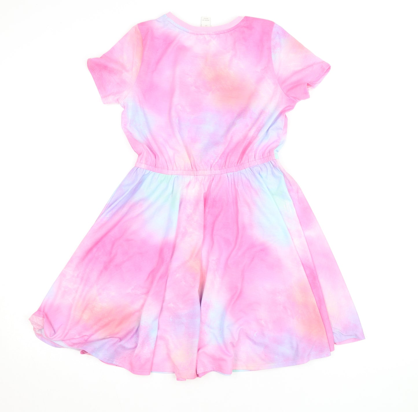 Morrisons Girls Multicoloured Tie Dye Star T-Shirt Dress 11-12 Years