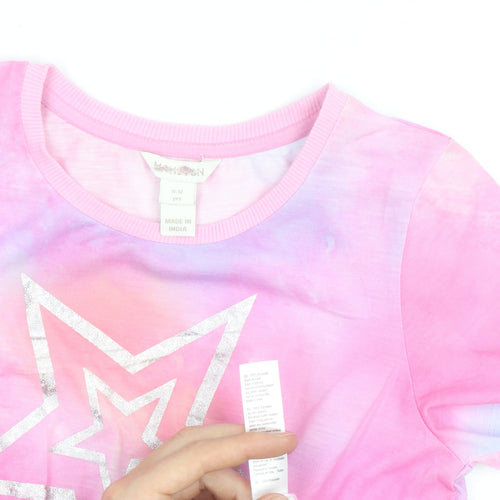 Morrisons Girls Multicoloured Tie Dye Star T-Shirt Dress 11-12 Years