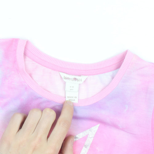 Morrisons Girls Multicoloured Tie Dye Star T-Shirt Dress 11-12 Years