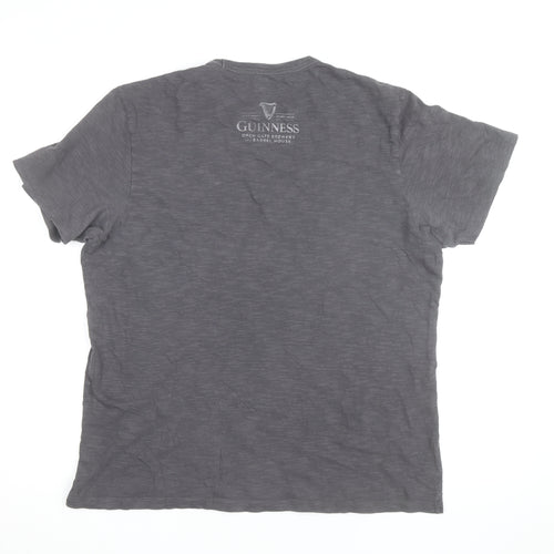 47 Brand Men’s Grey Guinness Graphic Print T-Shirt Size M Regular Fit