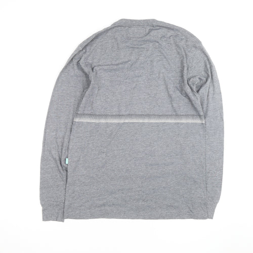 Vissla Men's Grey Long Sleeve Cotton Casual Shirt Size S