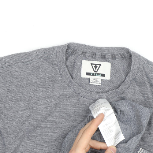 Vissla Men's Grey Long Sleeve Cotton Casual Shirt Size S