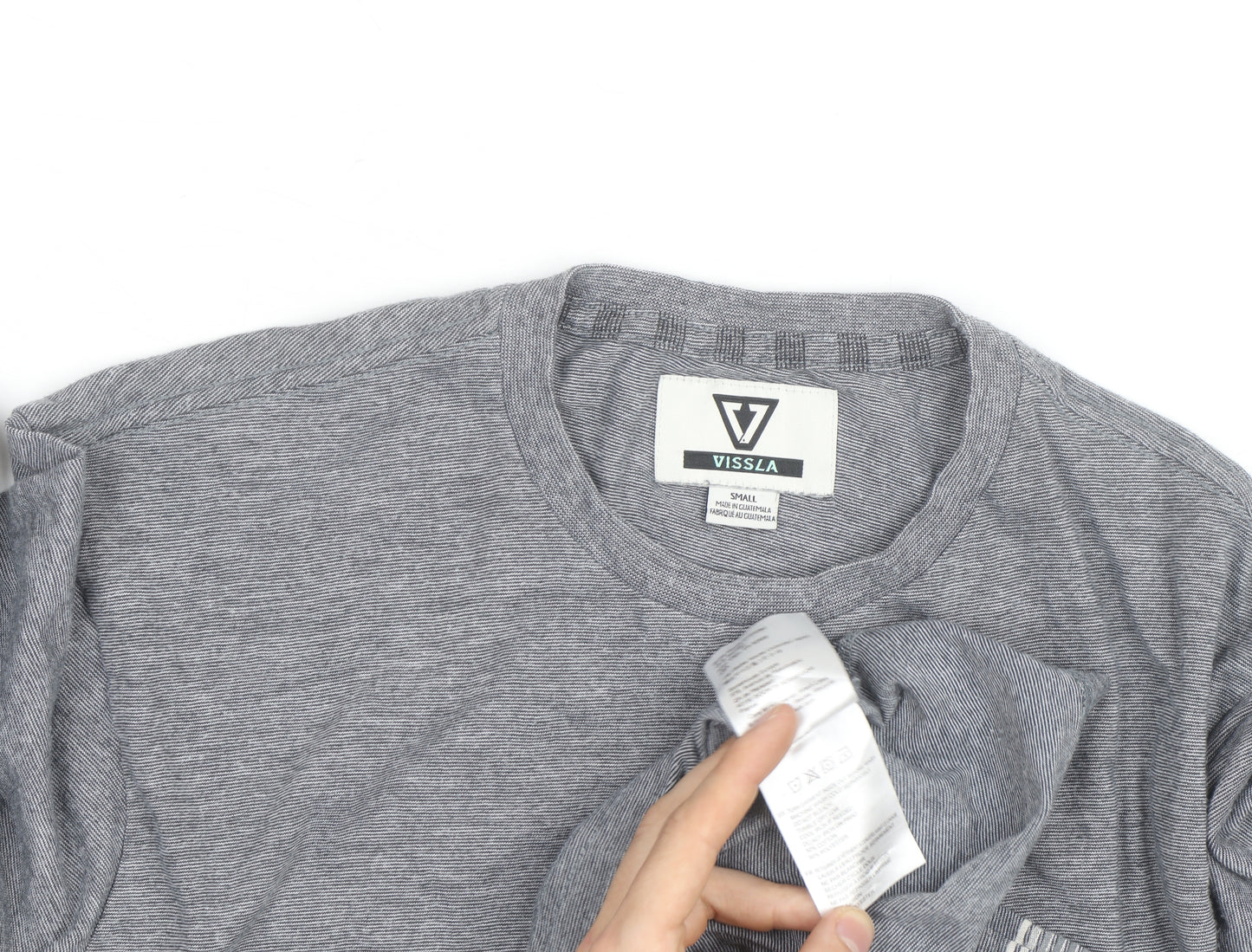 Vissla Men's Grey Long Sleeve Cotton Casual Shirt Size S