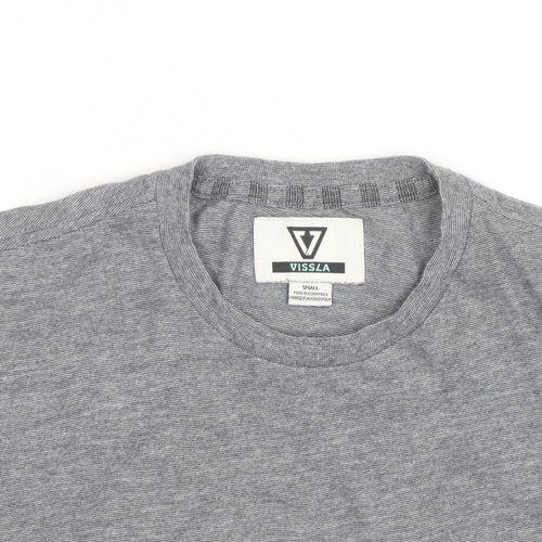 Vissla Men's Grey Long Sleeve Cotton Casual Shirt Size S