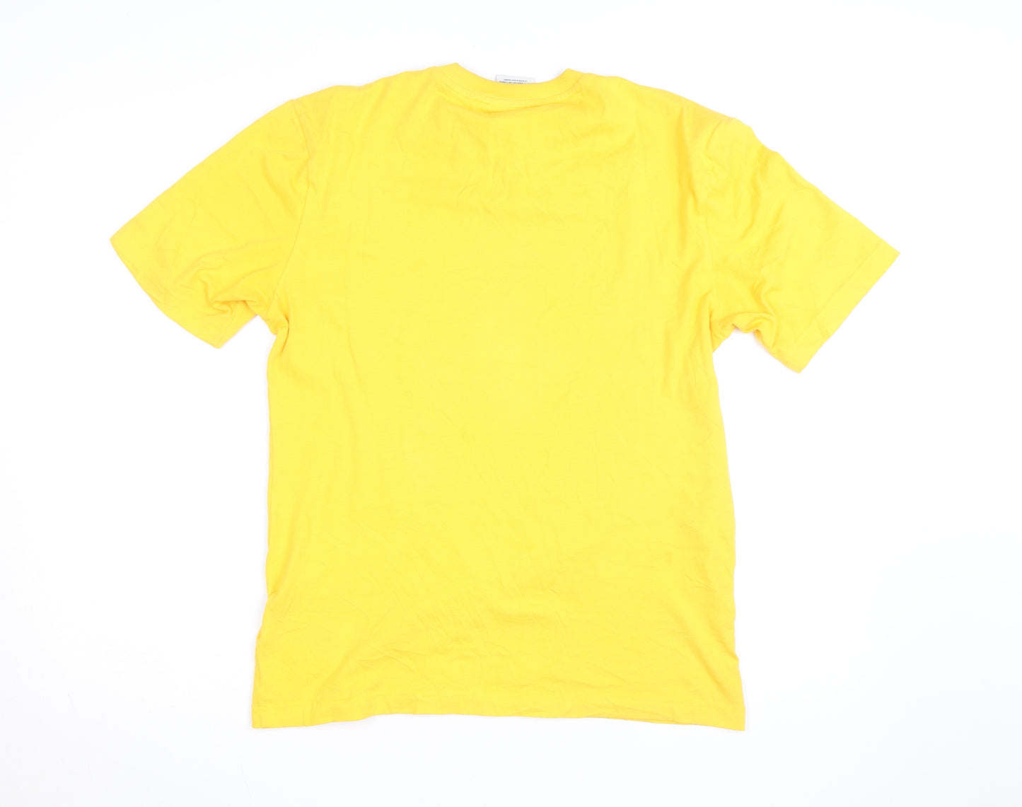 Adidas Mens Yellow Adventure Graphic Cotton T-Shirt XS