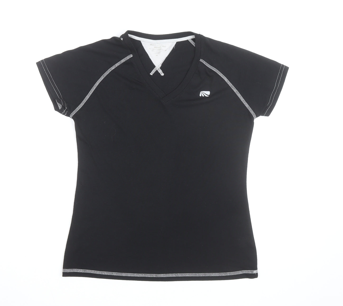 Trailtek Men's Black Short Sleeve V-Neck Sports T-Shirt Size M