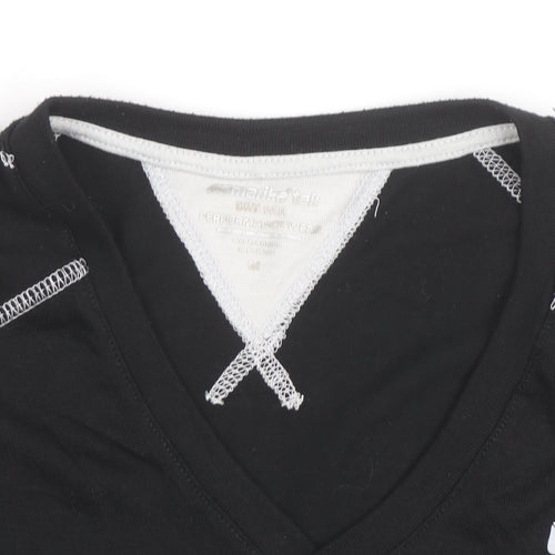 Trailtek Men's Black Short Sleeve V-Neck Sports T-Shirt Size M