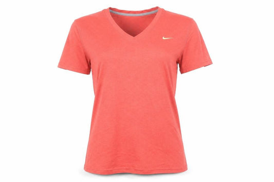 Nike Men's Red Dri-FIT V-Neck Short Sleeve T-Shirt L