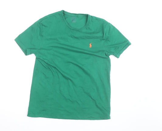 Ralph Lauren Men’s Green Slim Fit Cotton Crew Neck T-Shirt L