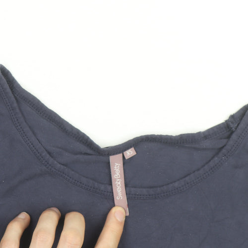 Sweaty Betty Womens Blue XS Slim Fit Stretch Cotton T-Shirt