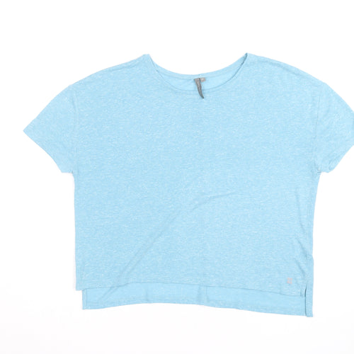 Sweaty Betty Women's Blue Cropped Jersey T-Shirt Size M