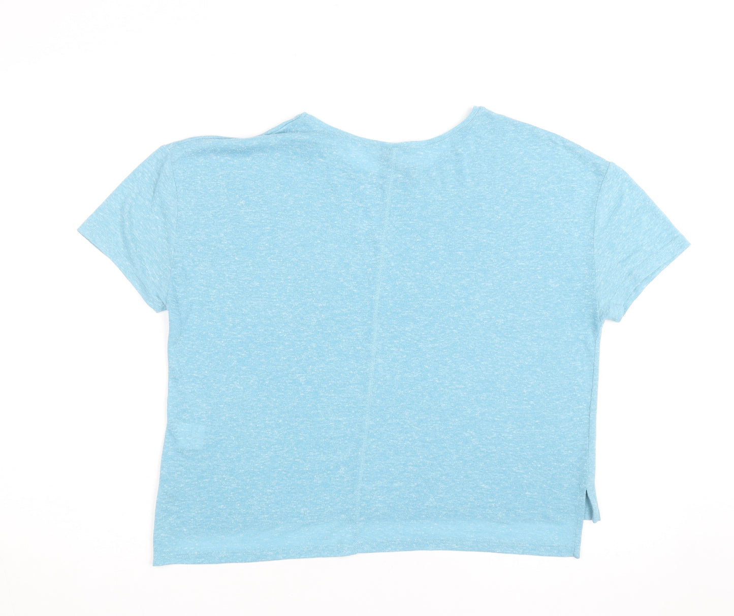 Sweaty Betty Women's Blue Cropped Jersey T-Shirt Size M