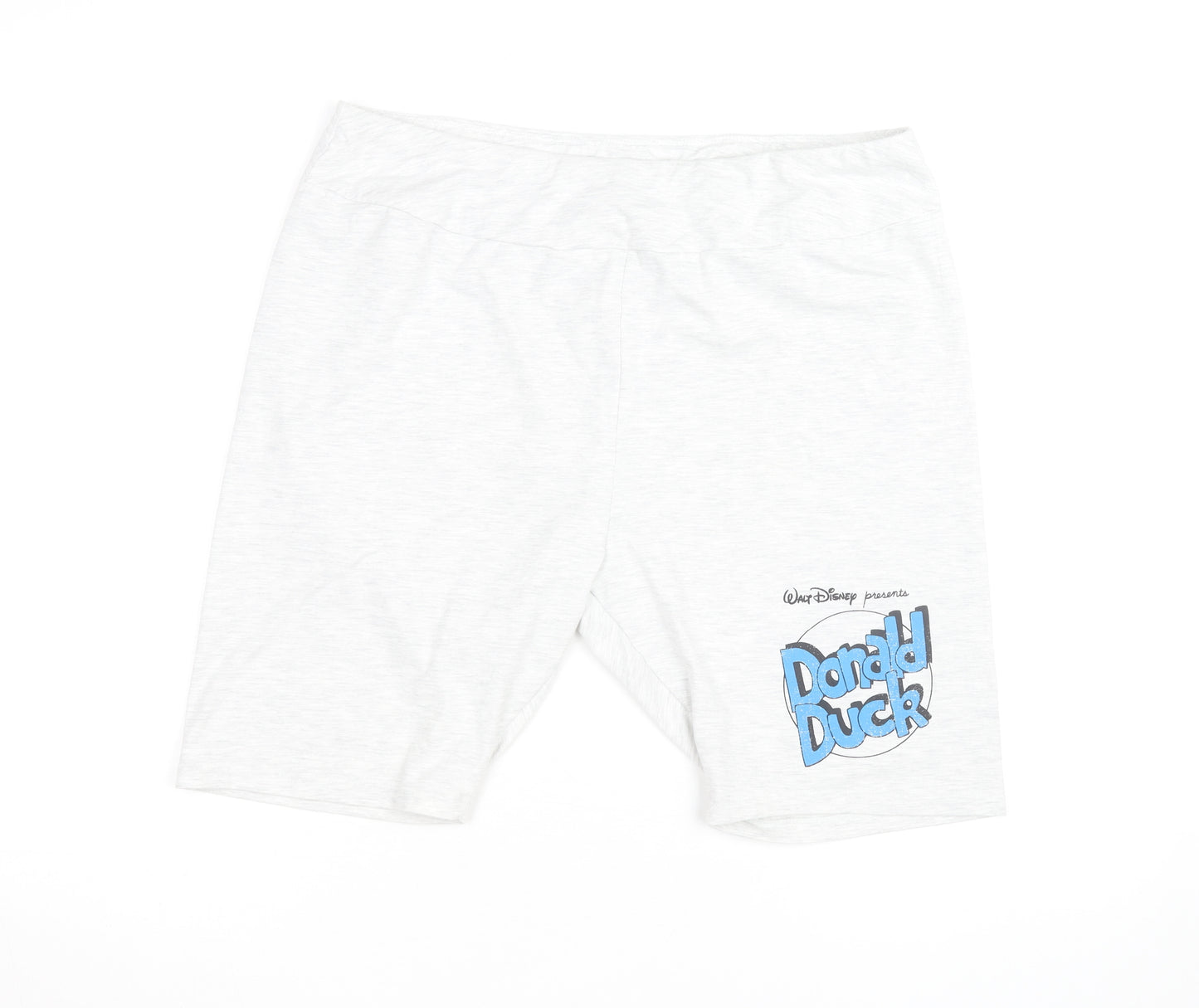 Disney Mickey & Friends Women's White Donald Duck Biker Shorts XL