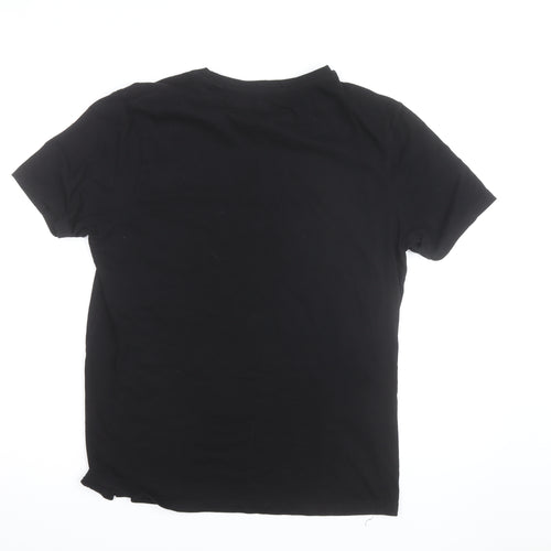 Nicce Men's Black Cotton Crew Neck Short Sleeve T-Shirt Large