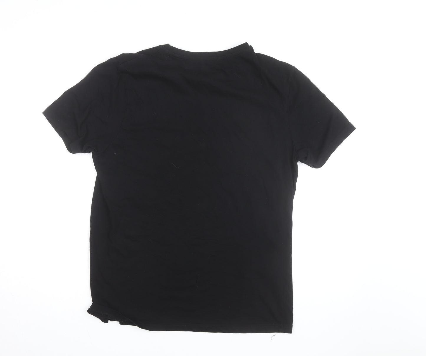 Nicce Men's Black Cotton Crew Neck Short Sleeve T-Shirt Large