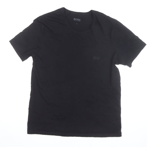 Hugo Boss Men's Black Cotton Crew Neck Short Sleeve T-Shirt M
