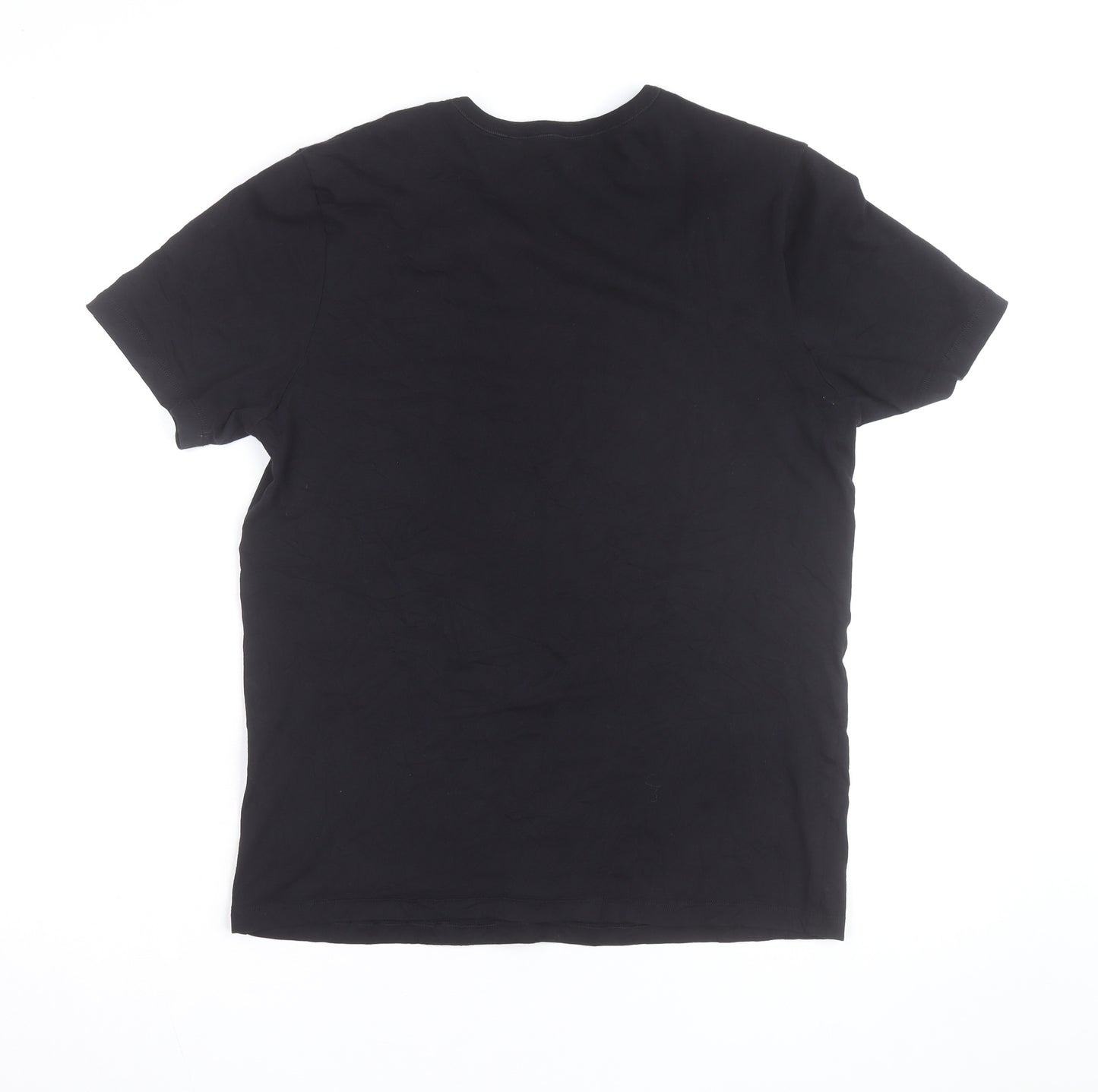 Hugo Boss Men's Black Cotton Crew Neck Short Sleeve T-Shirt M