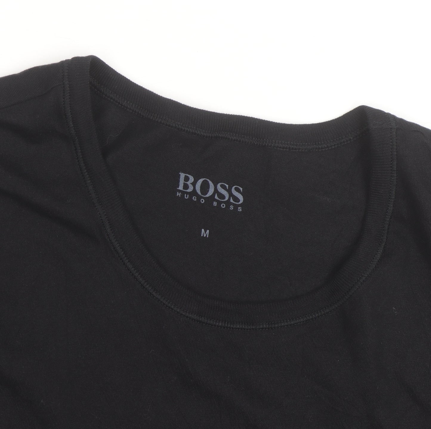 Hugo Boss Men's Black Cotton Crew Neck Short Sleeve T-Shirt M