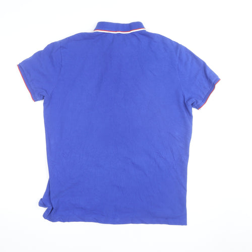 Ralph Lauren Men's Blue Custom Slim Fit Polo Shirt Size L