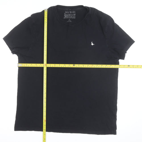 Jack Wills Men's Black XL Cotton Crew Neck Logo T-Shirt
