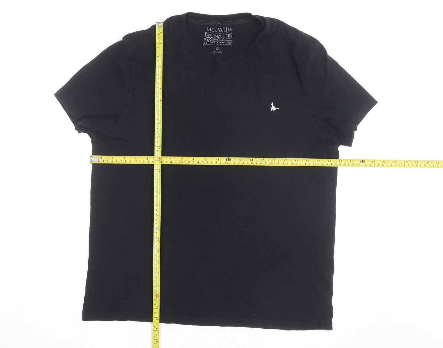 Jack Wills Men's Black XL Cotton Crew Neck Logo T-Shirt