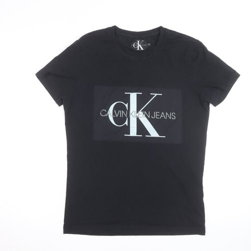 Calvin Klein Jeans Men's Black Logo Cotton T-Shirt Size M