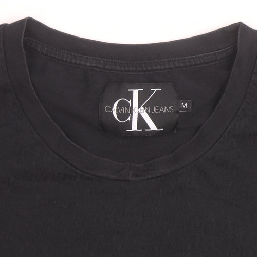 Calvin Klein Jeans Men's Black Logo Cotton T-Shirt Size M