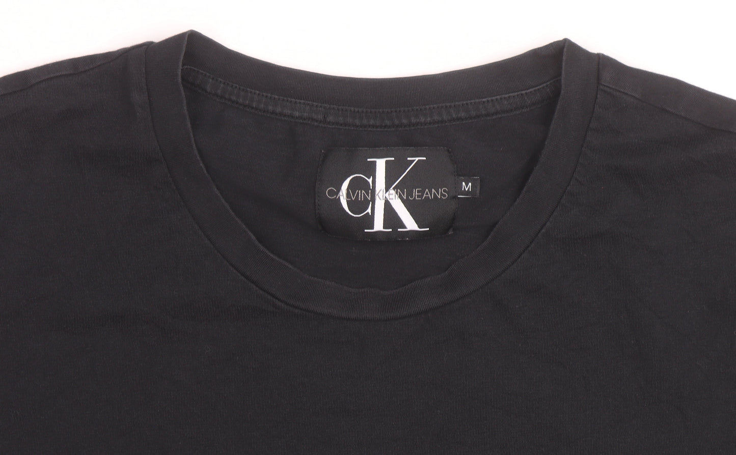Calvin Klein Jeans Men's Black Logo Cotton T-Shirt Size M