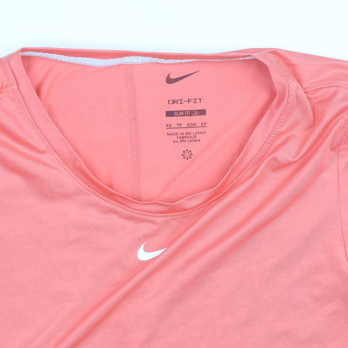 Nike Women’s Pink Dri-Fit Slim Fit Active T-Shirt XS