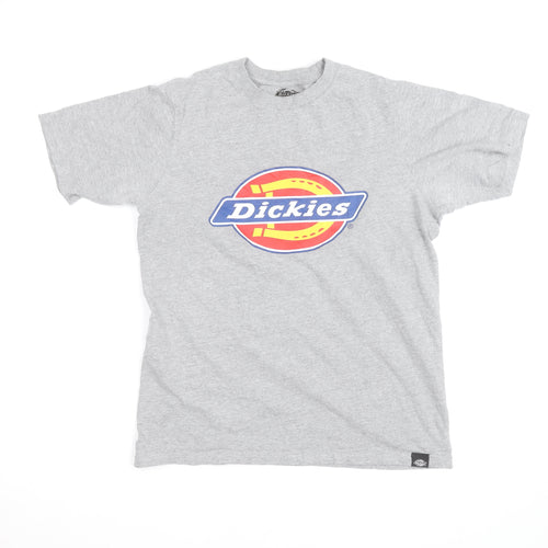 Dickies Men's Grey XS Logo Cotton Crew Neck Short Sleeve T-Shirt