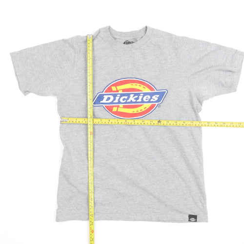 Dickies Men's Grey XS Logo Cotton Crew Neck Short Sleeve T-Shirt