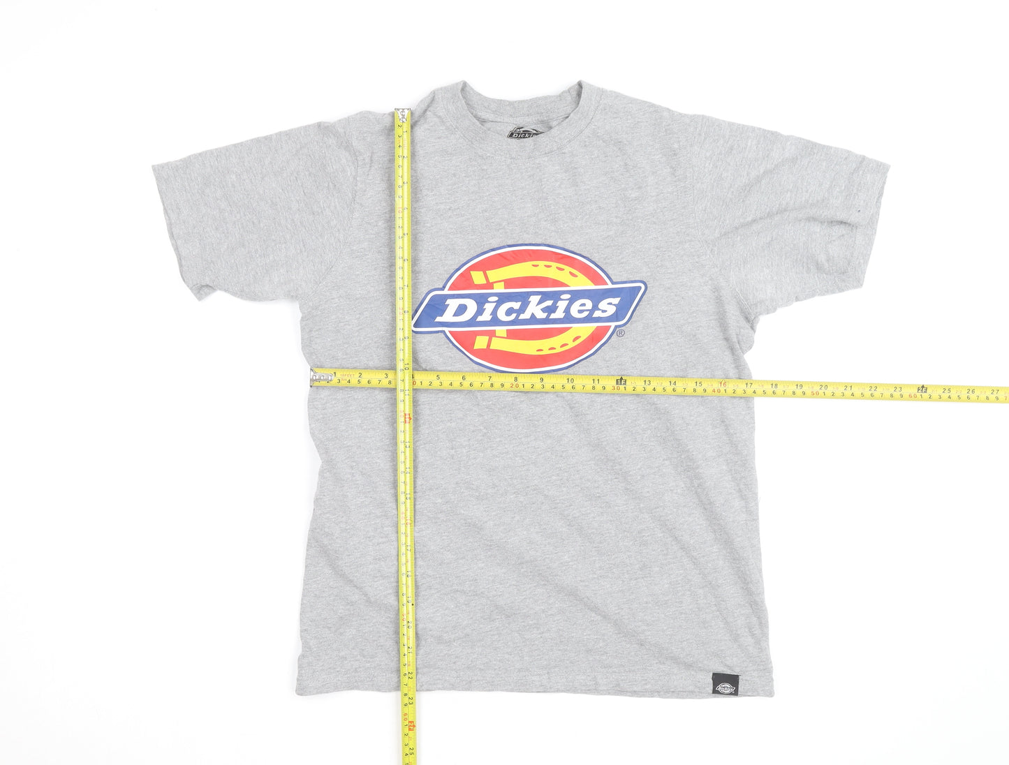 Dickies Men's Grey XS Logo Cotton Crew Neck Short Sleeve T-Shirt