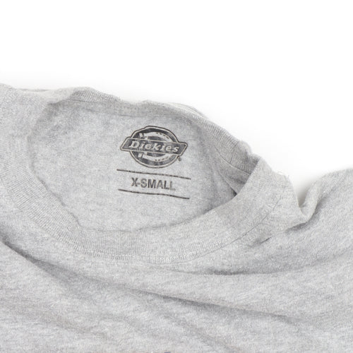 Dickies Men's Grey XS Logo Cotton Crew Neck Short Sleeve T-Shirt