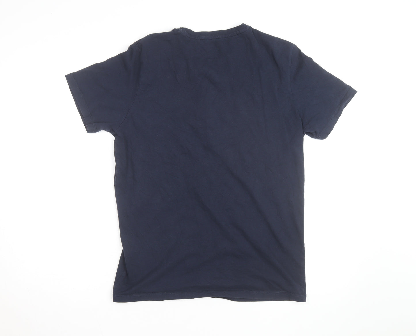 Jack & Jones Mens Blue Regular Fit Graphic Beach T-Shirt Size M