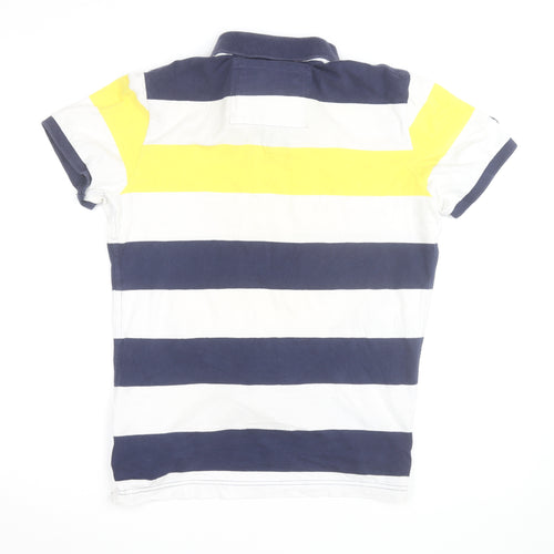 Superdry Men's Multicoloured Striped Cotton Polo Shirt XL