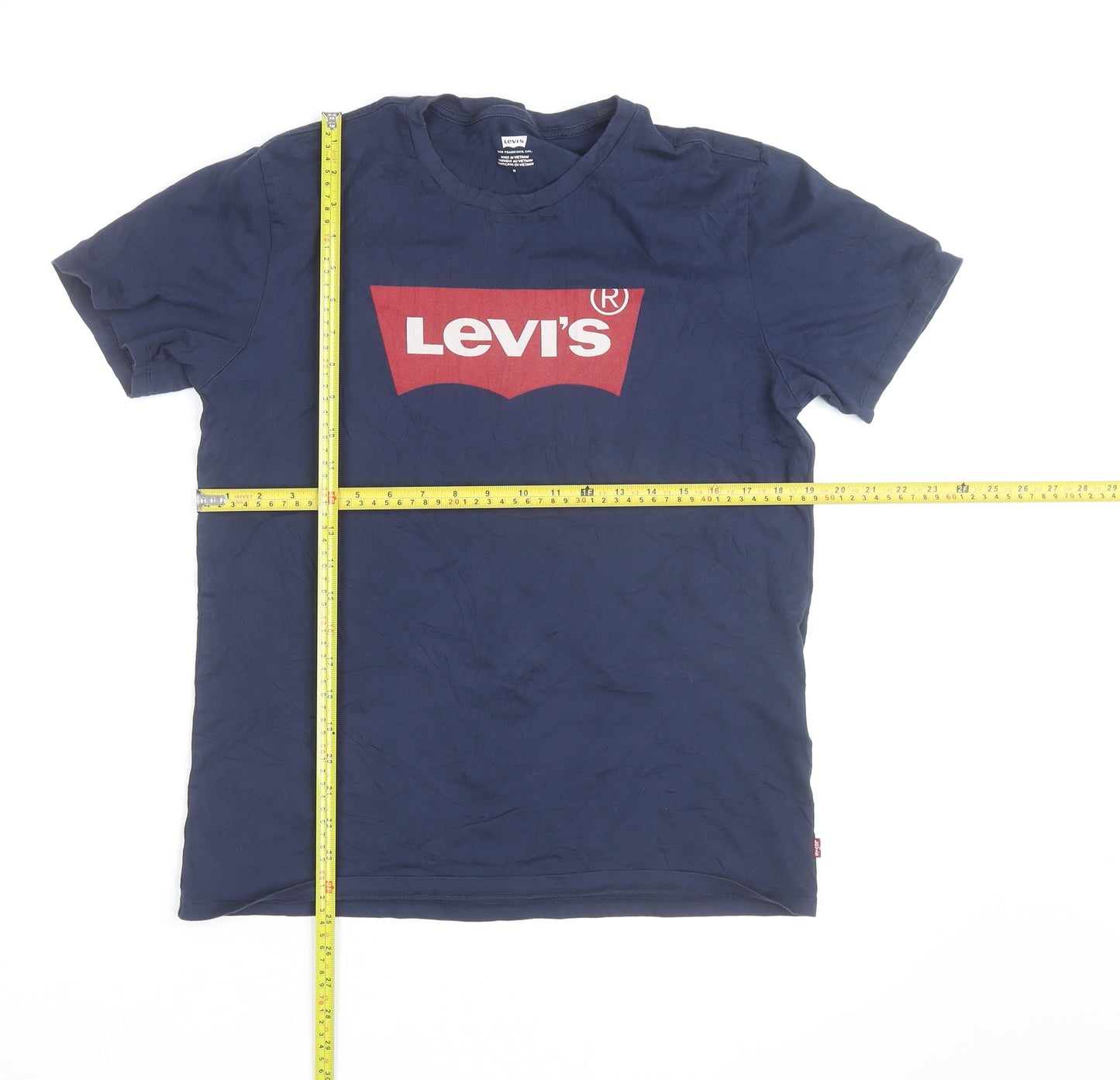 Levi's Men's Blue Graphic Logo Crew Neck T-Shirt Size M