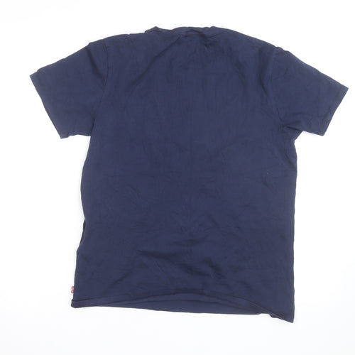 Levi's Men's Blue Graphic Logo Crew Neck T-Shirt Size M