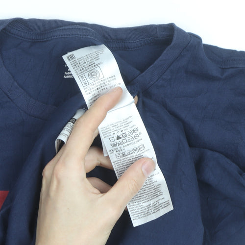 Levi's Men's Blue Graphic Logo Crew Neck T-Shirt Size M