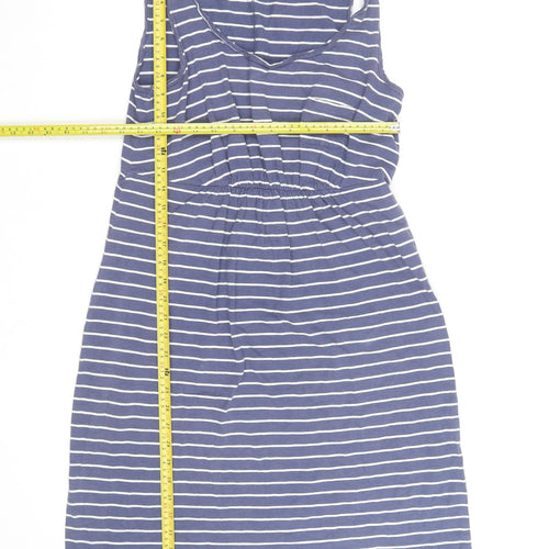 H&M Womens Blue White Striped Tank Dress Size M Casual Summer